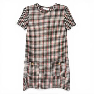 ZARA Trafaluc Plaid Shift Dress Warm Tones Academia Poetcore SM